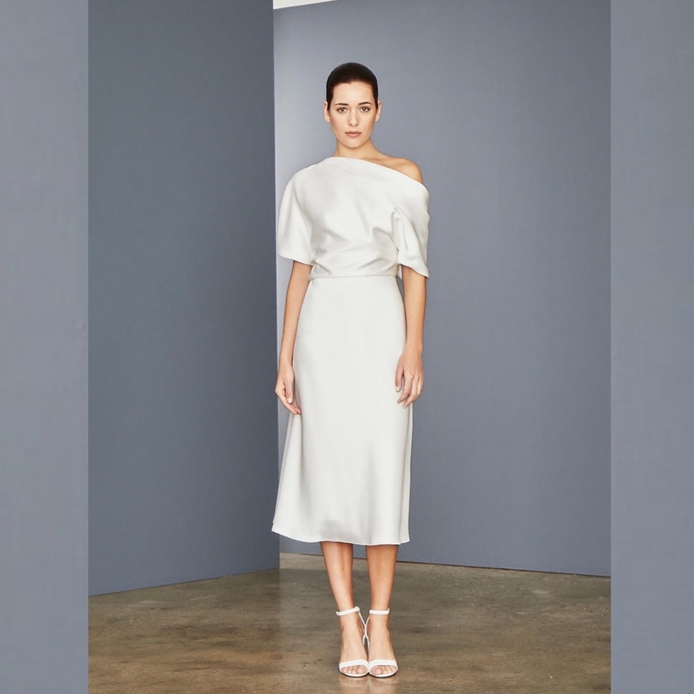 BHLDN AMSALE Draped Bodice Dress
In Ivory